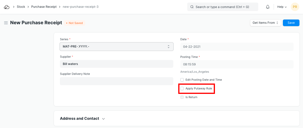 应用入库规则复选框
