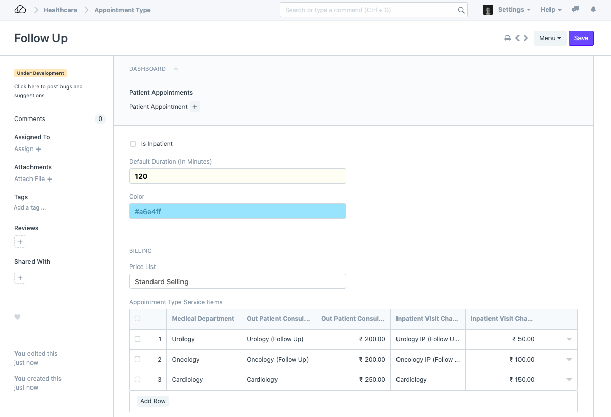 预约类型明智收费