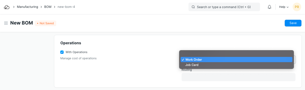BOM 转移物料对照