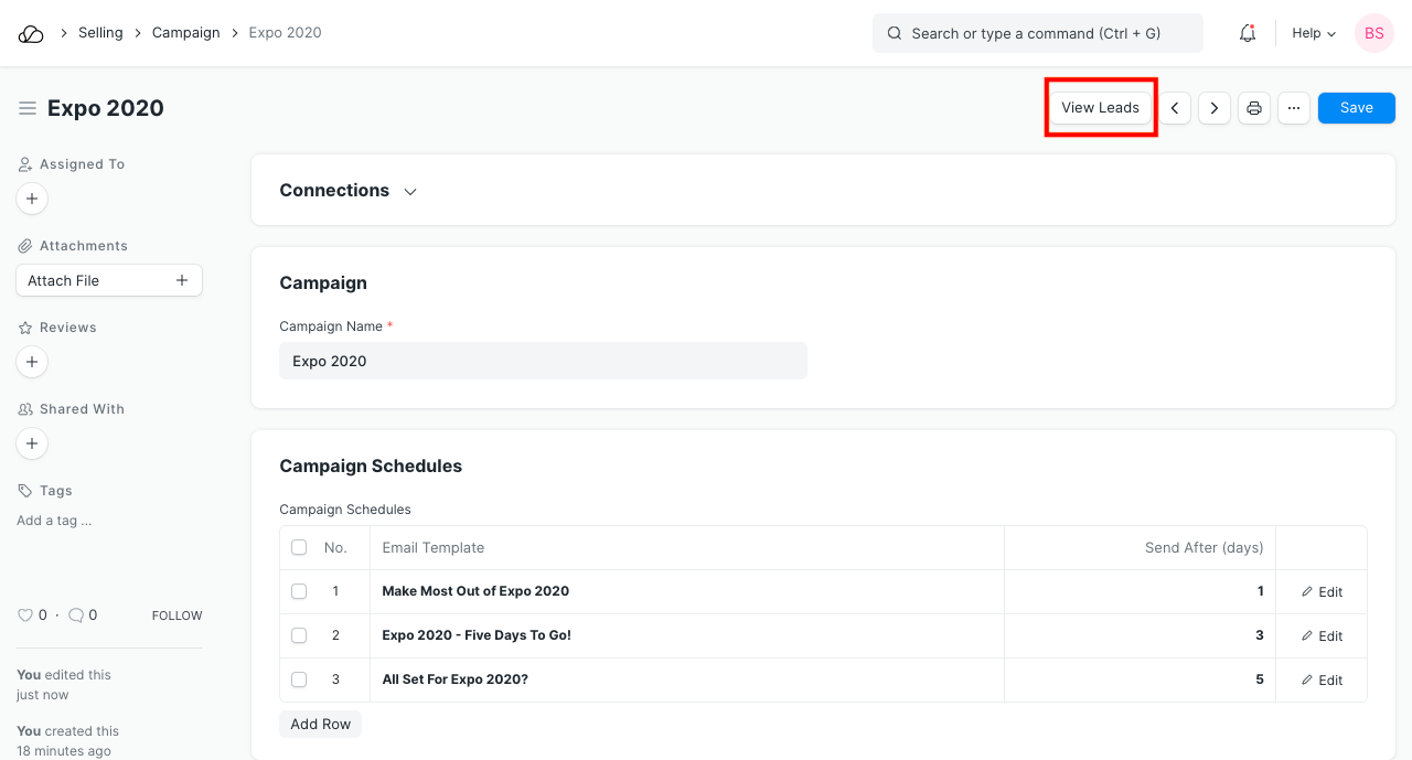 营销活动 - 查看潜在客户