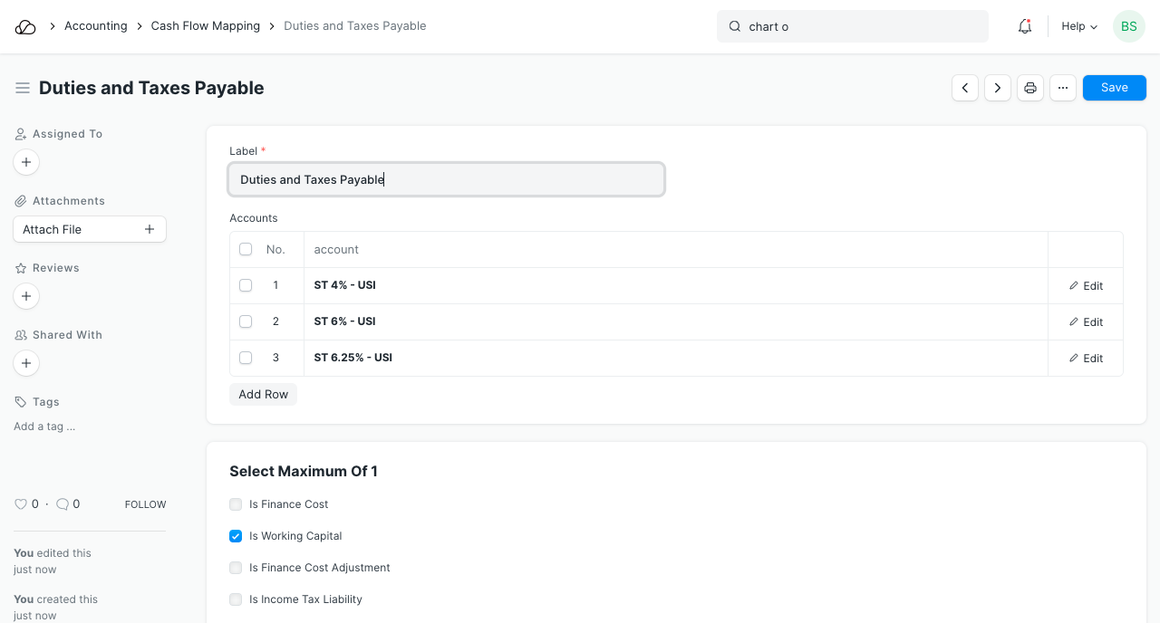 关税和税金的现金流量图