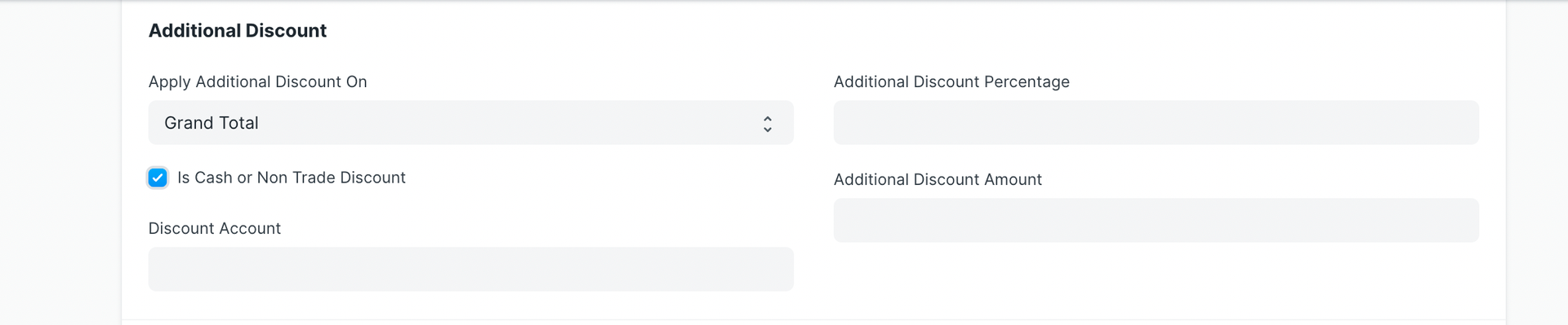 现金和非贸易折扣
