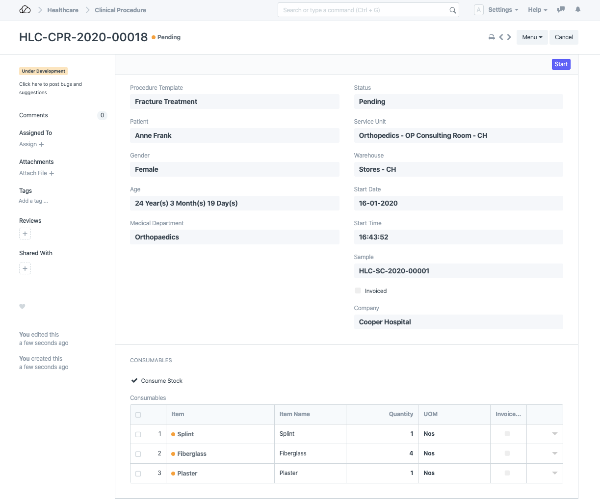 OneOfficeERP 医疗保健