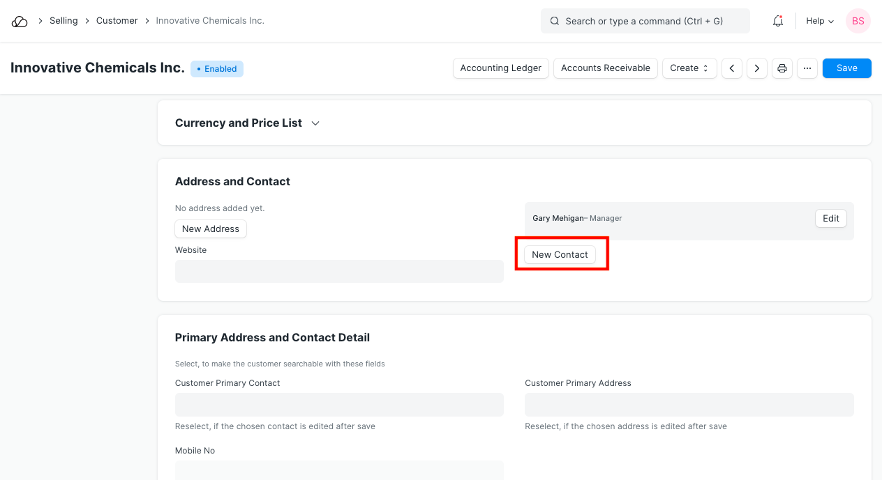 创建客户联系人