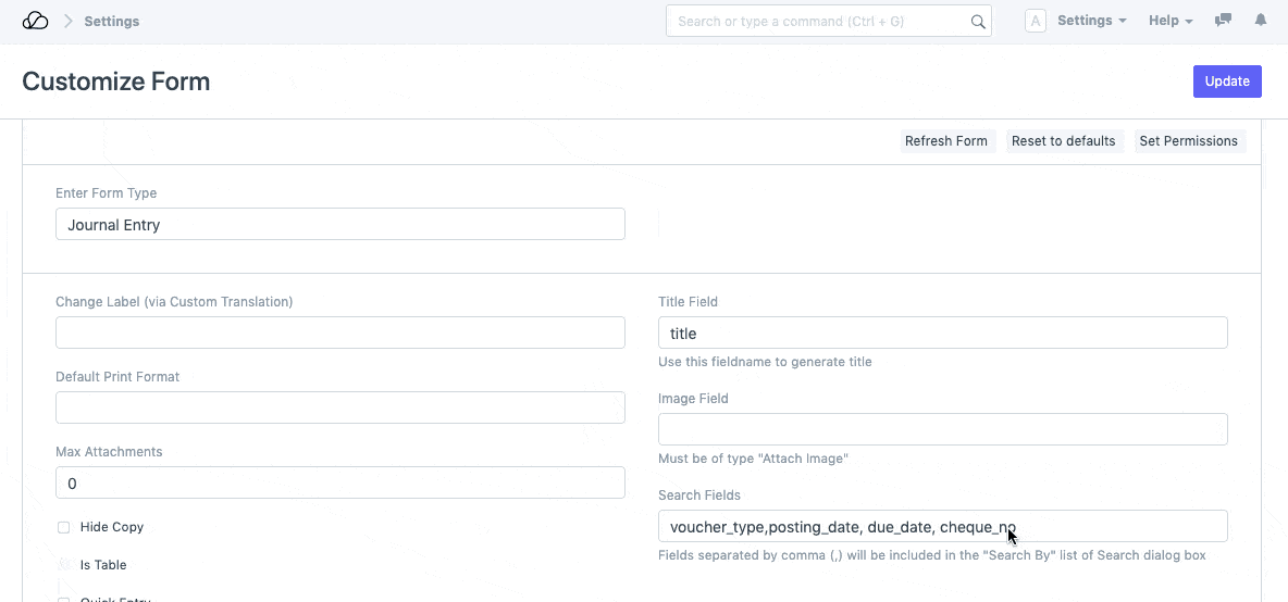 自定义链接字段