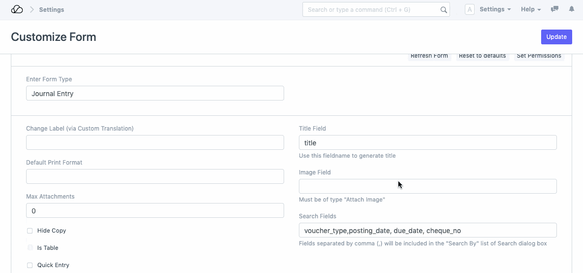 自定义动态字段