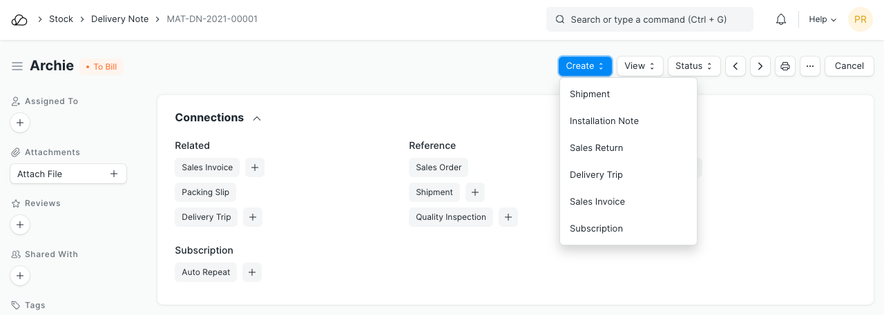 提交后的送货单