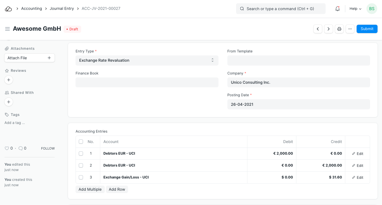 汇率重估日记账分录