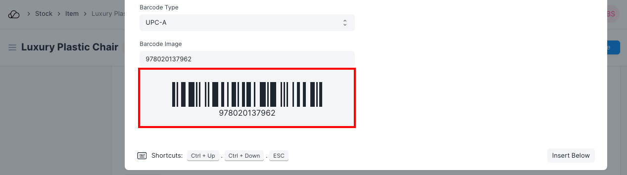 字段类型条形码