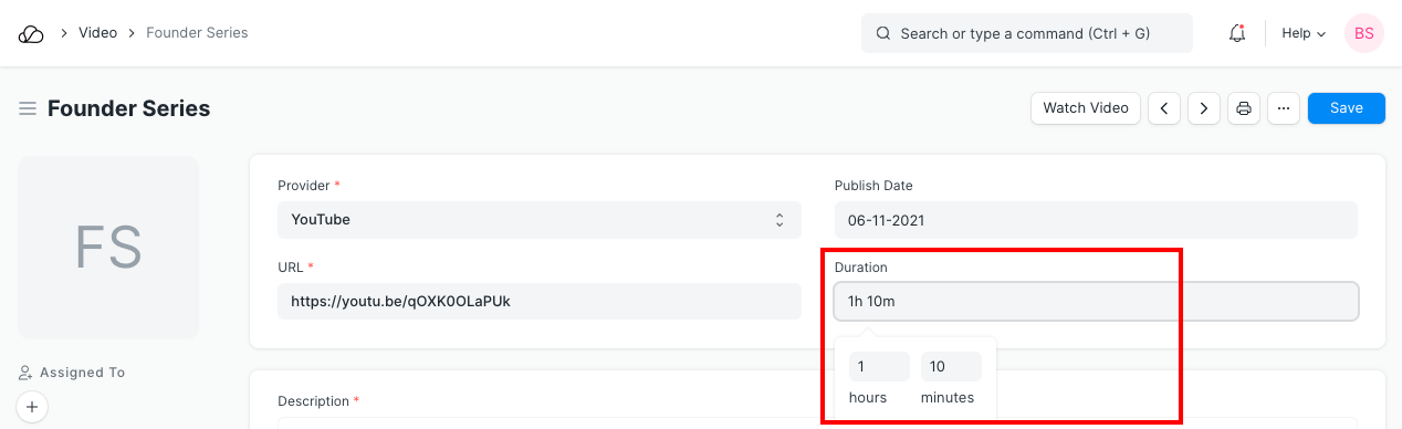 字段类型持续时间