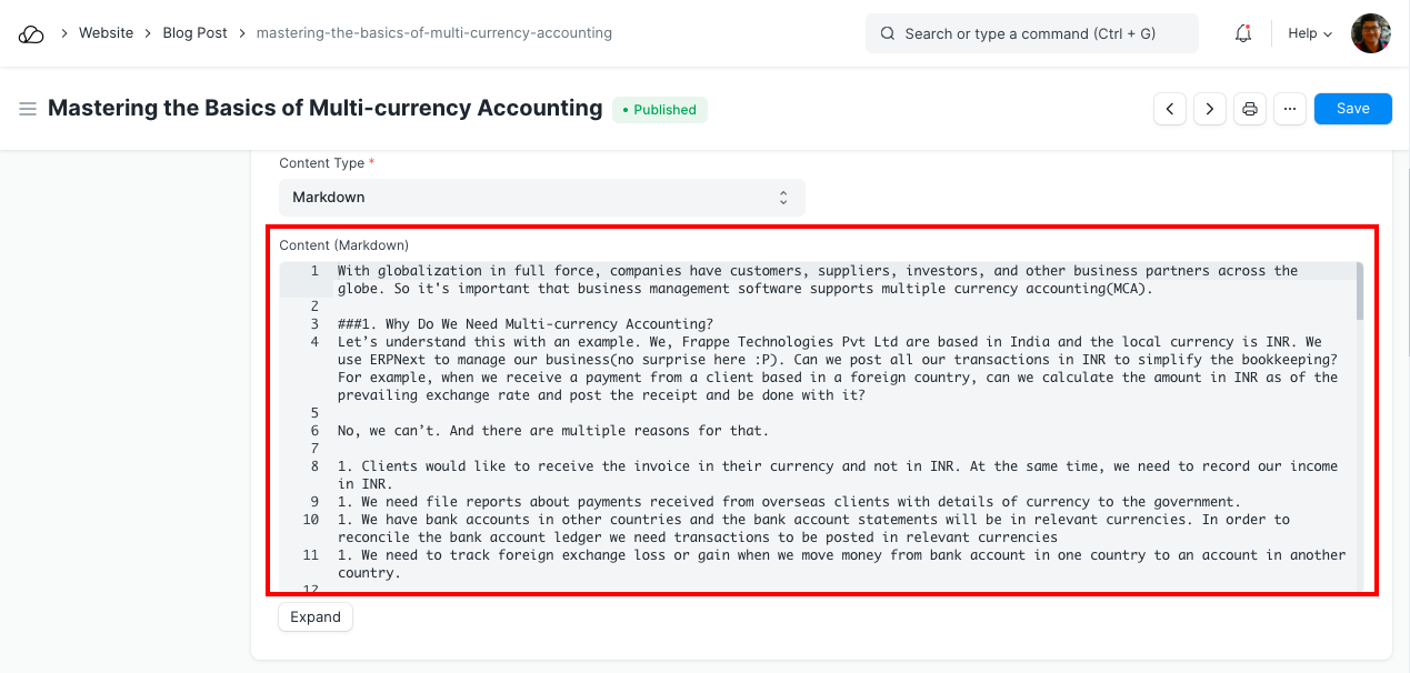 字段类型 Markdown 编辑器