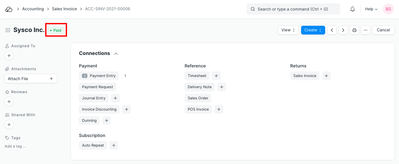发票状态更新为已付款