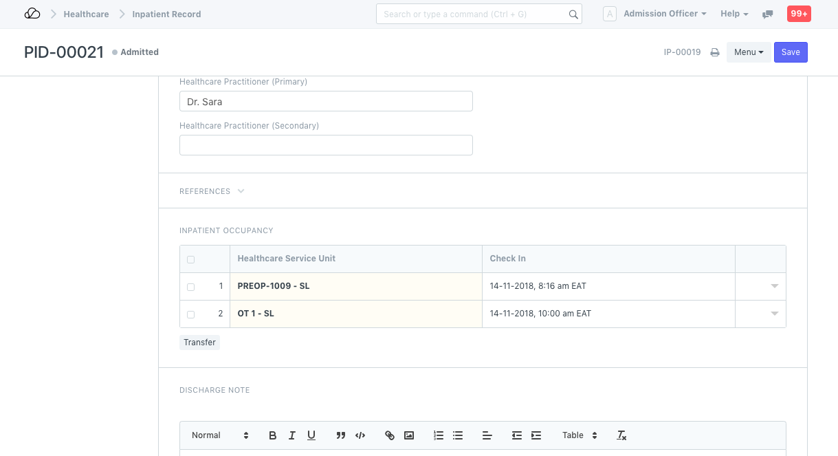 OneOfficeERP 医疗保健