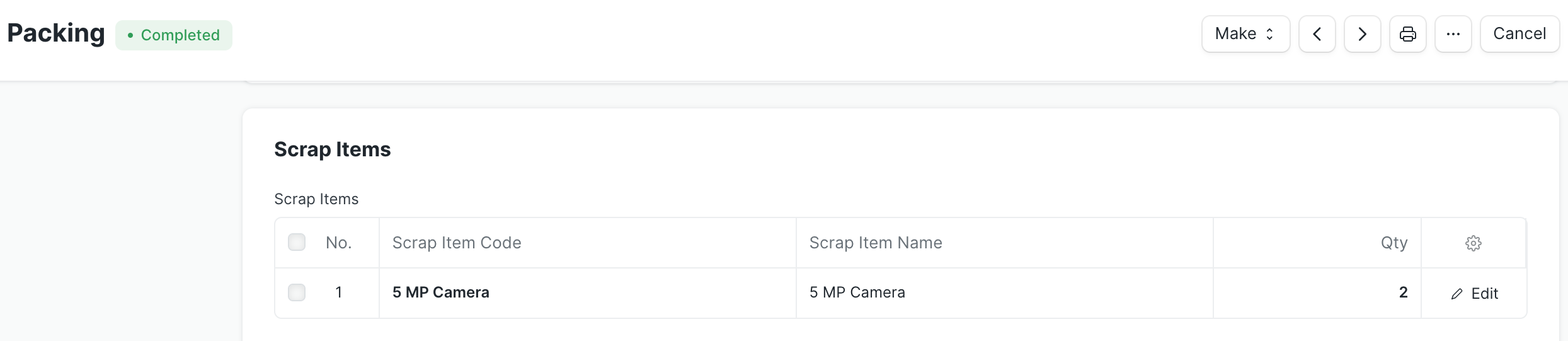 工单作业卡完成