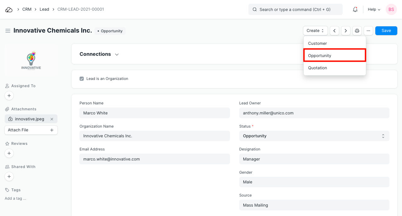 从潜在客户中创造机会