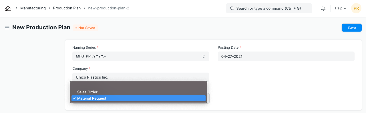 材料请求过滤器