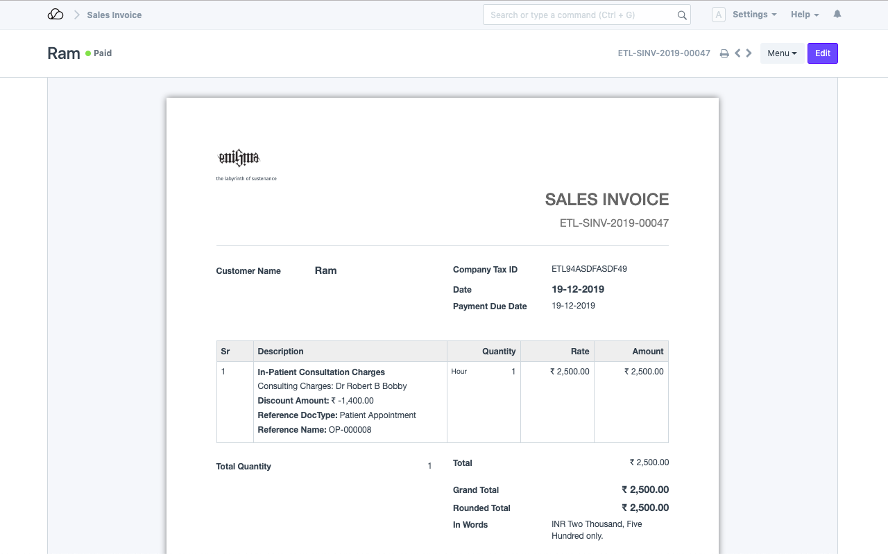 OneOfficeERP 医疗保健