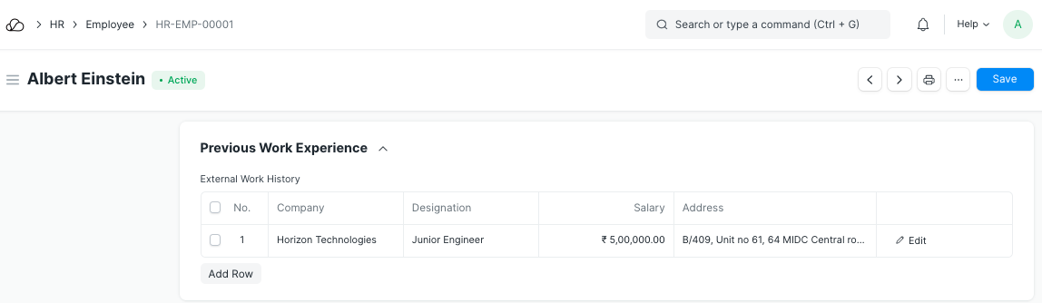 以前的工作经验