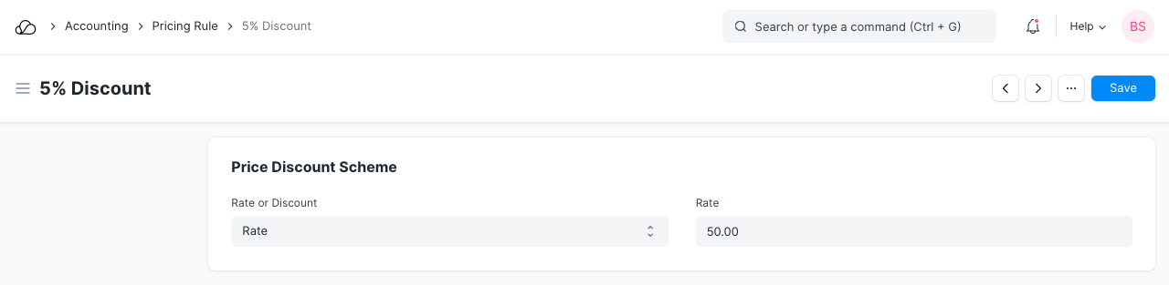 价格折扣计划费率