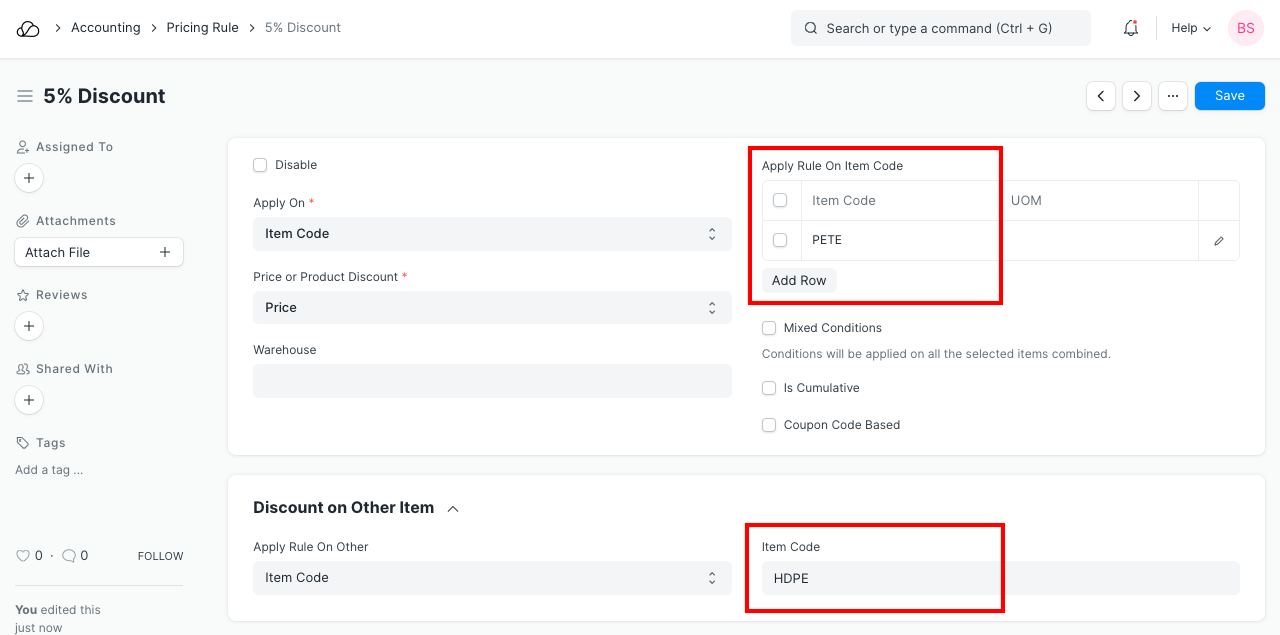 对其他商品应用定价规则