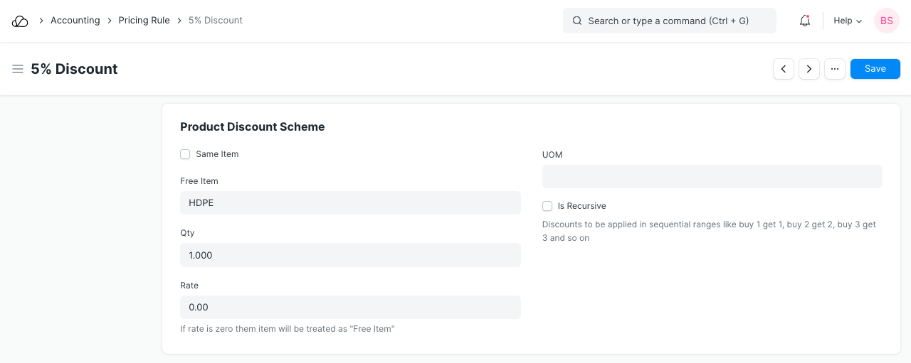 定价规则其他产品免费