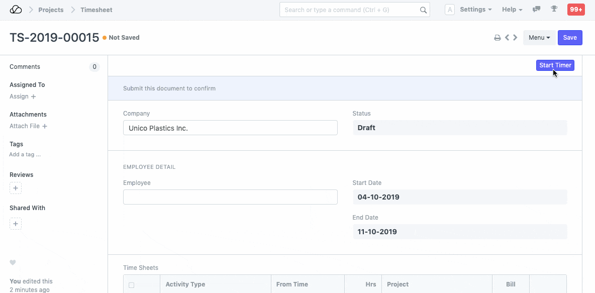 计时器正在进行中