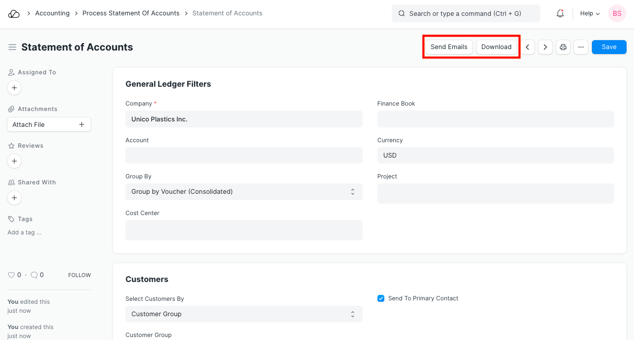发送电子邮件并下载