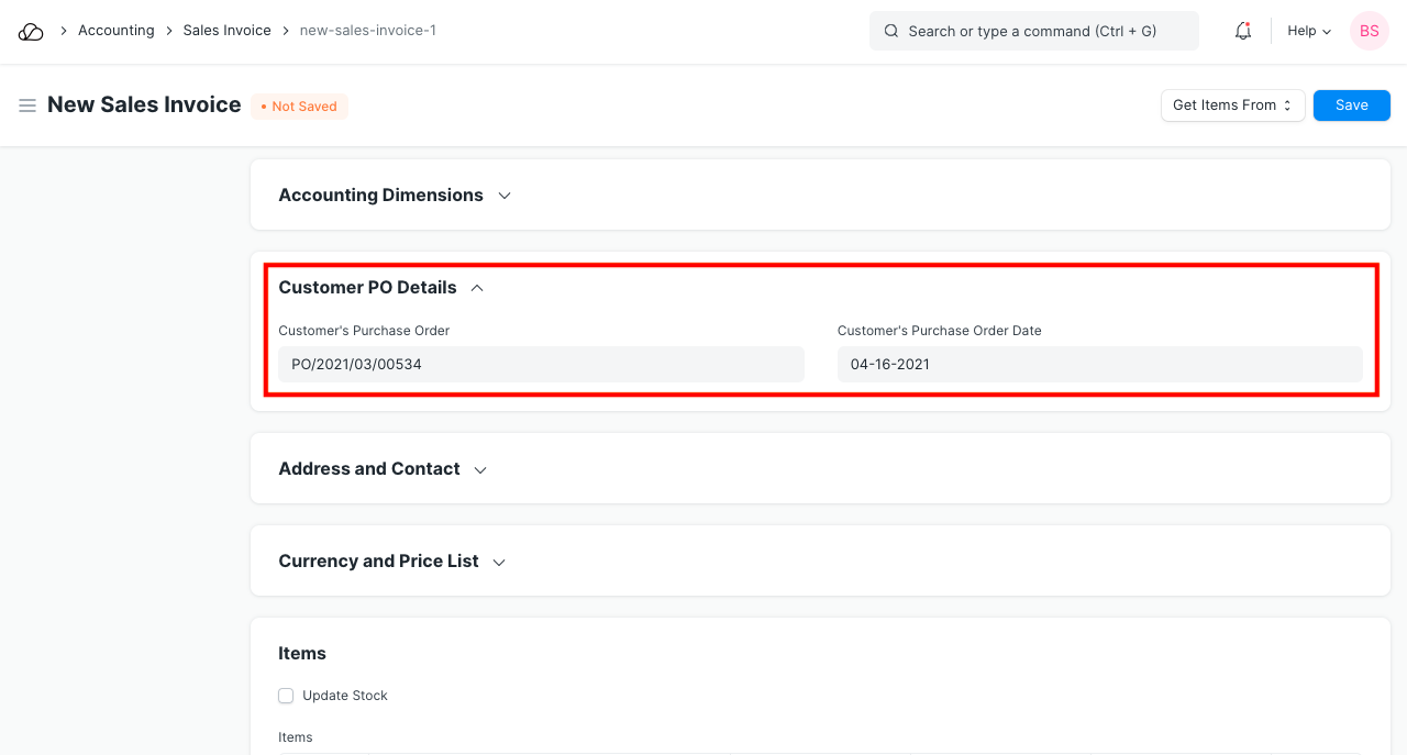 采购订单详细信息