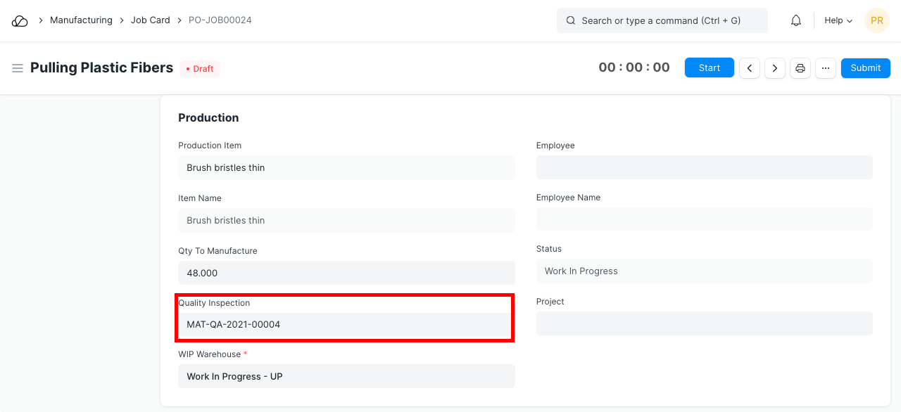 岗位卡中的质检链接