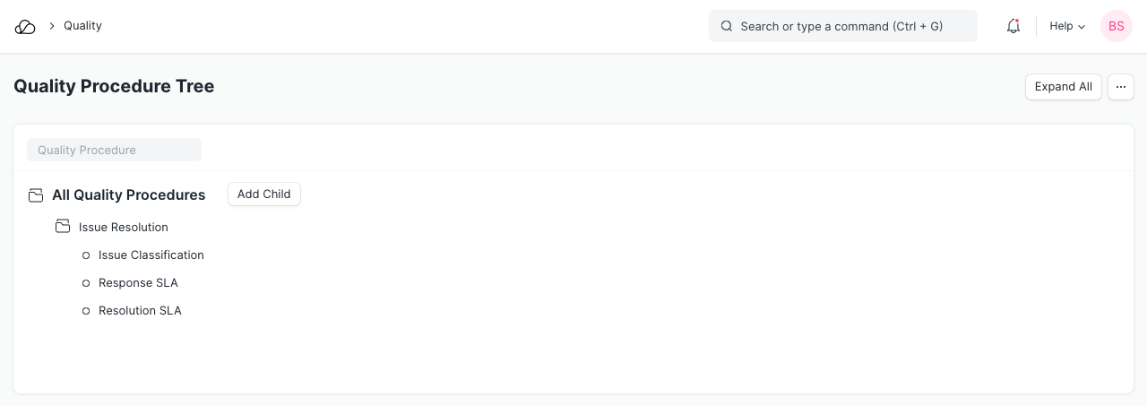 质量程序树视图