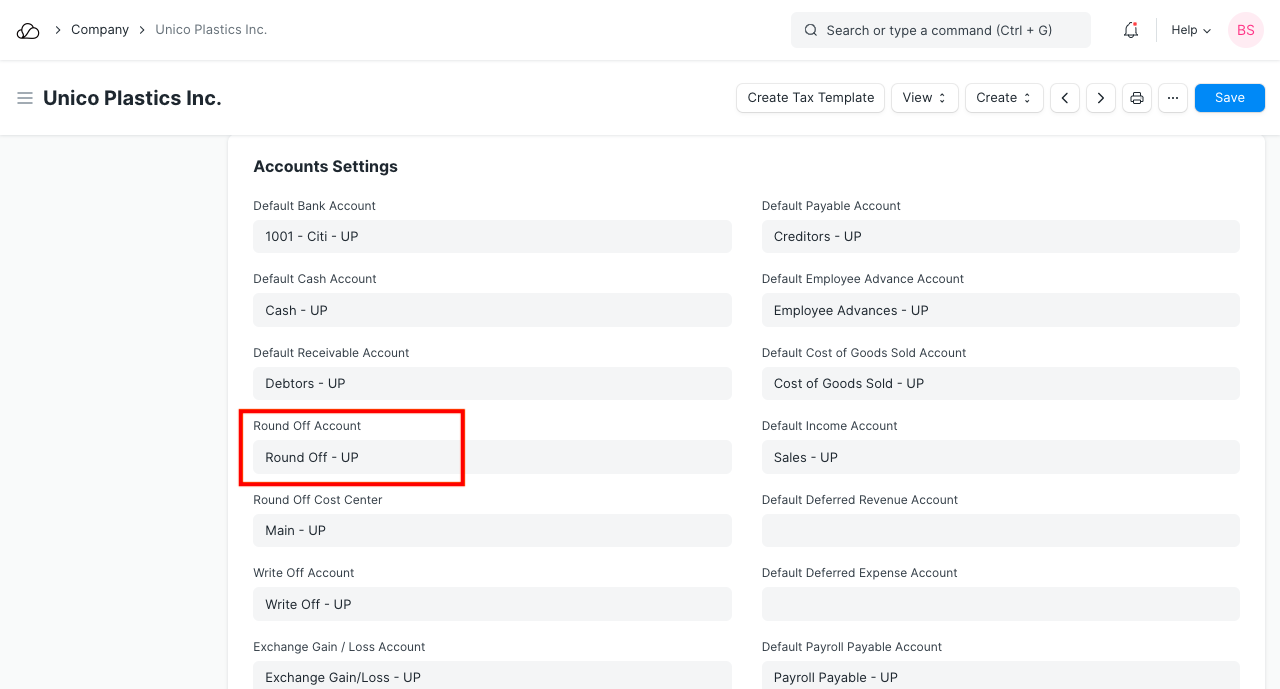 公司账户四舍五入