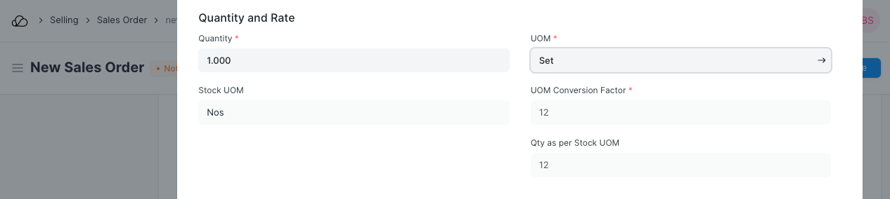 销售订单计量单位