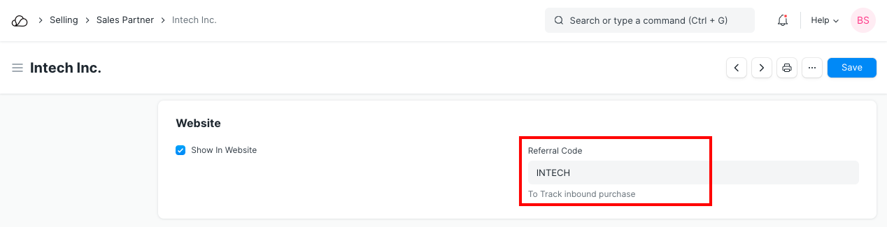 销售合作伙伴推荐代码