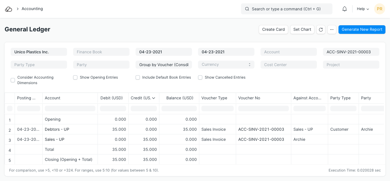 返回库存分类帐