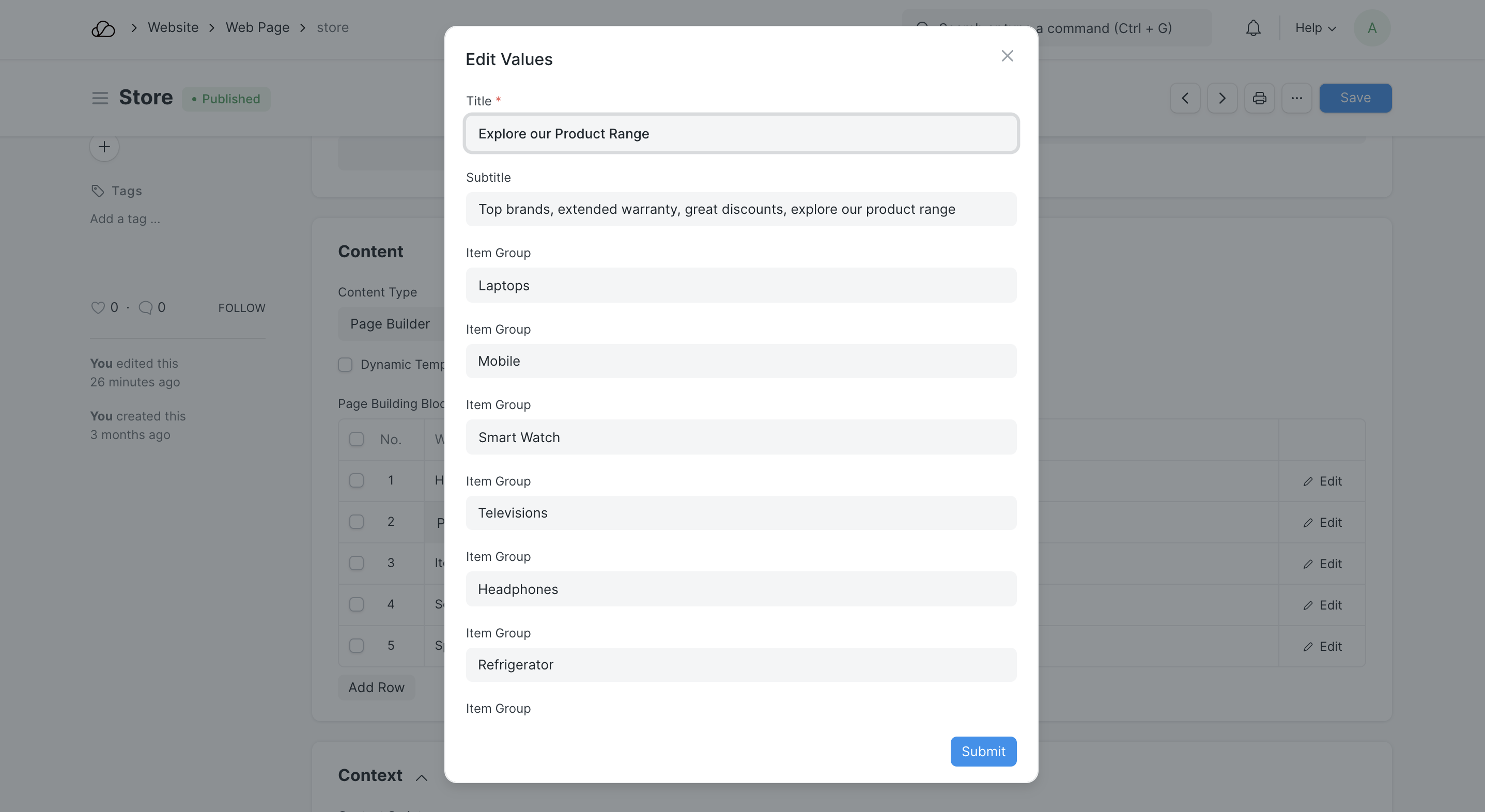 商店产品类别卡