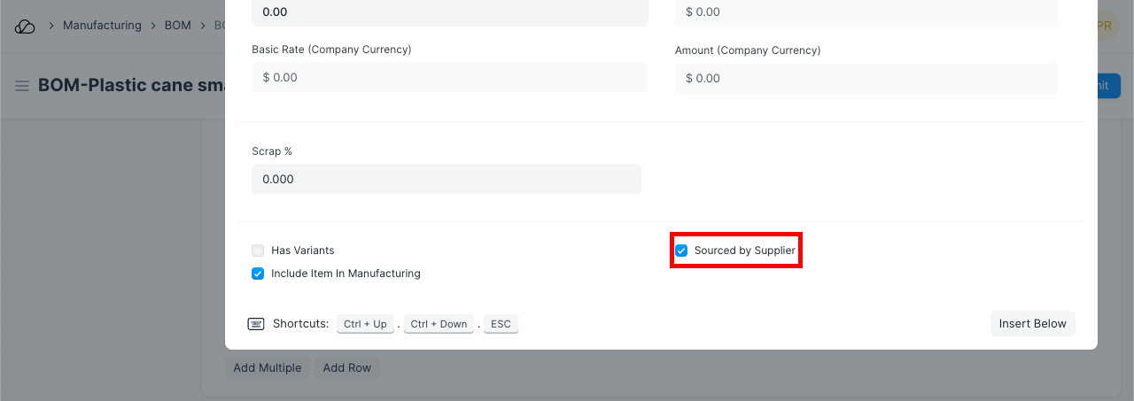 供应商来源的原材料