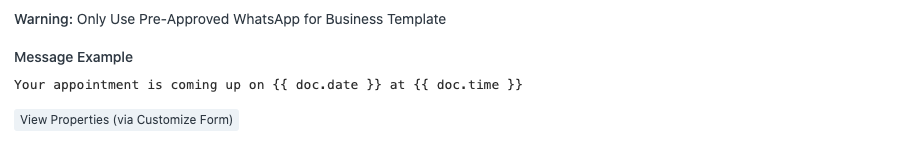 预先批准的消息模板