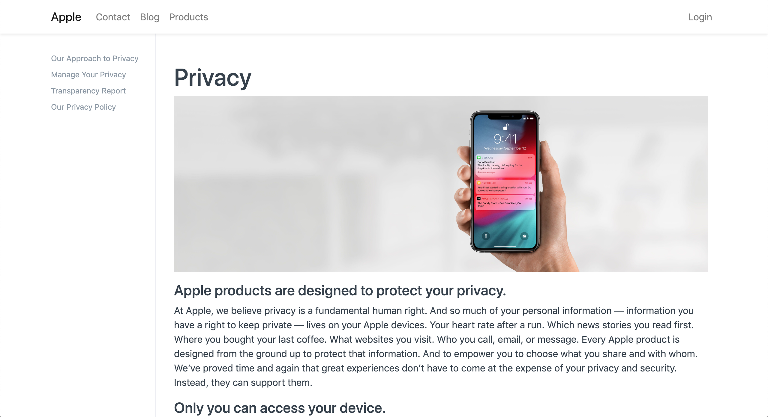 带侧边栏的网页
