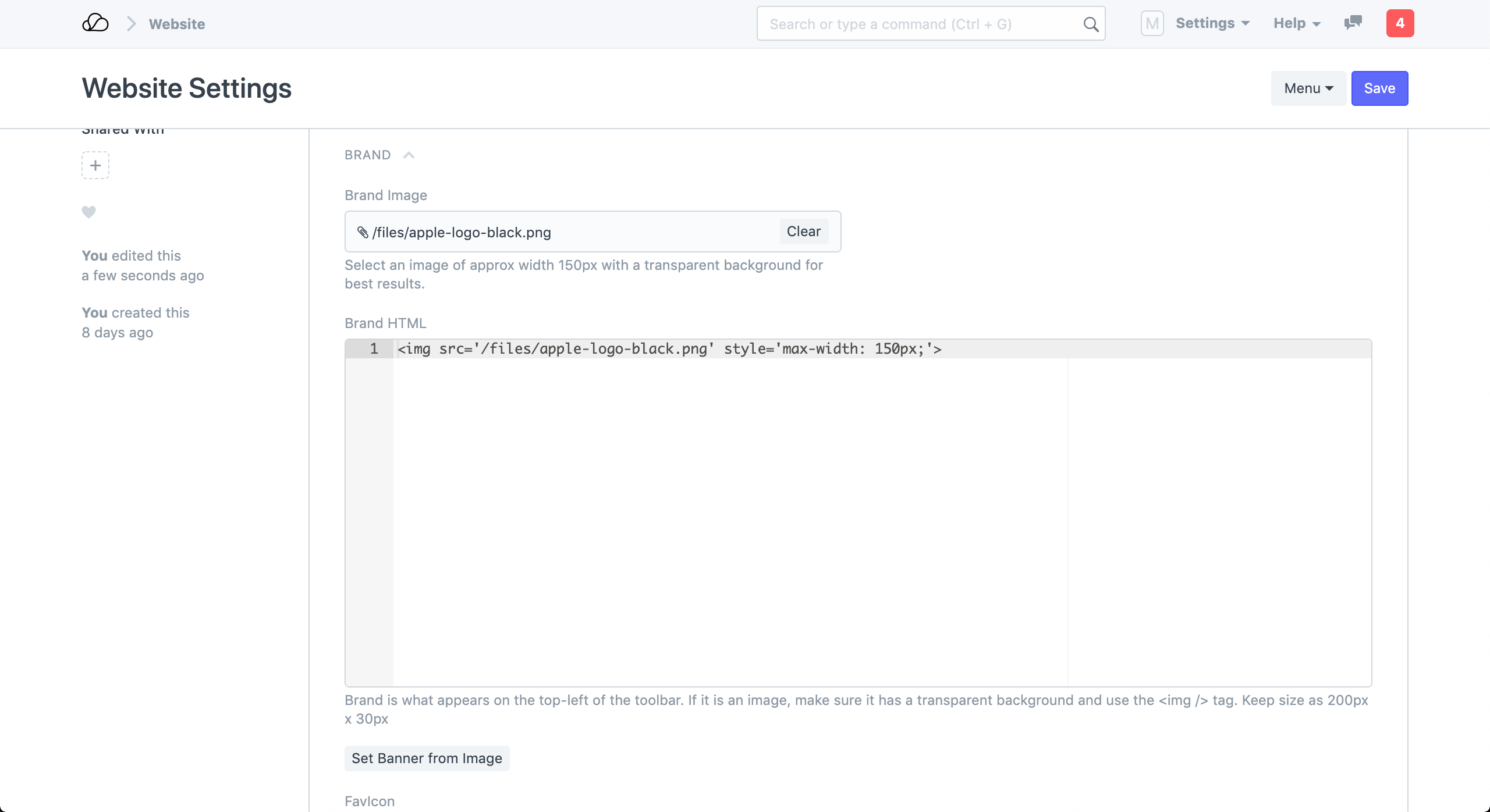 网站设置 - 横幅图像