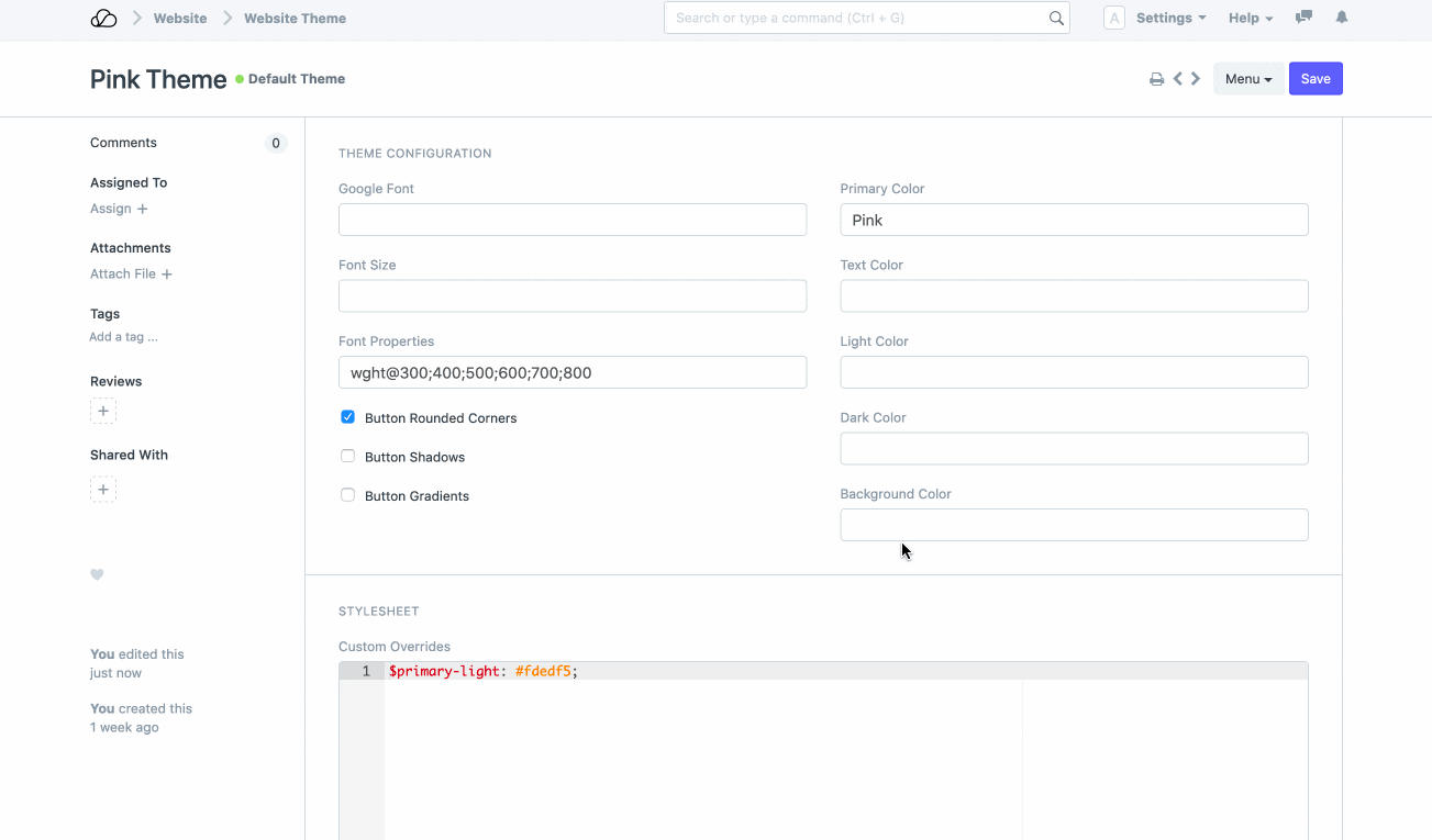 包含的主题文件
