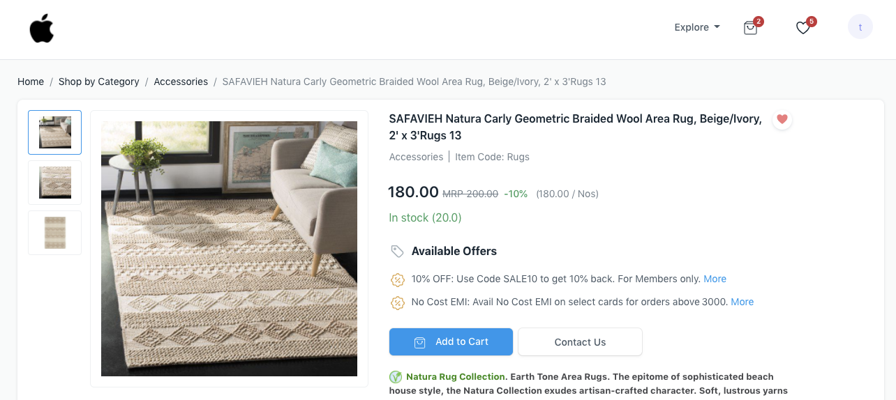 网站项目页面的愿望清单