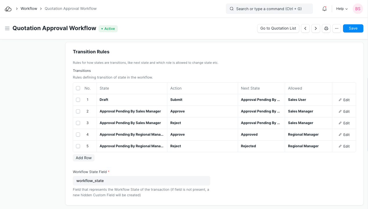 工作流程转换规则